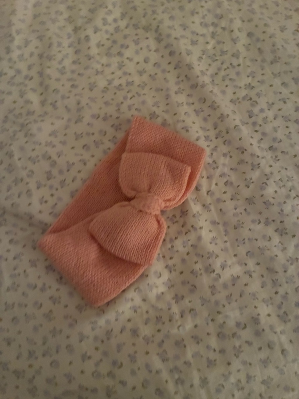 Knit Bow Headband - Pink